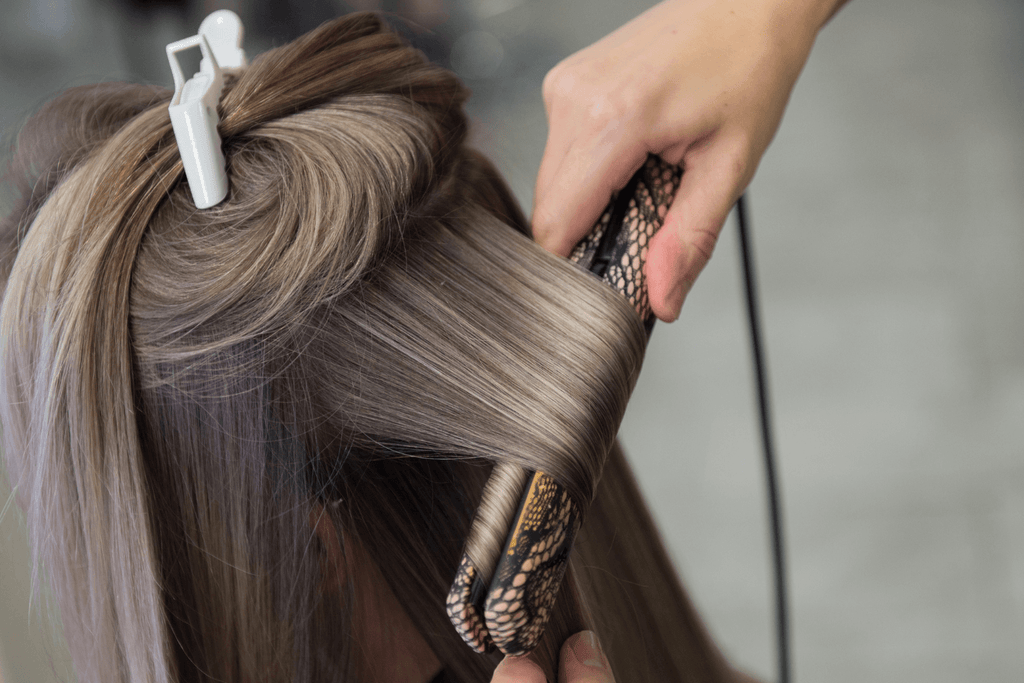 flat iron brunette hair