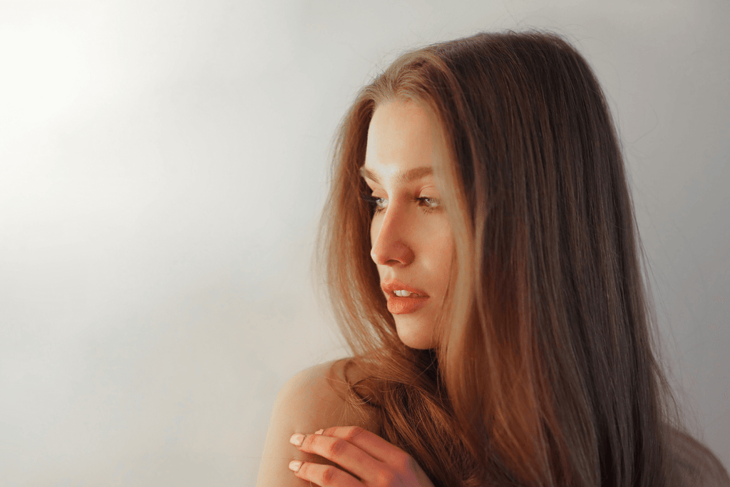 woman with brunette hair