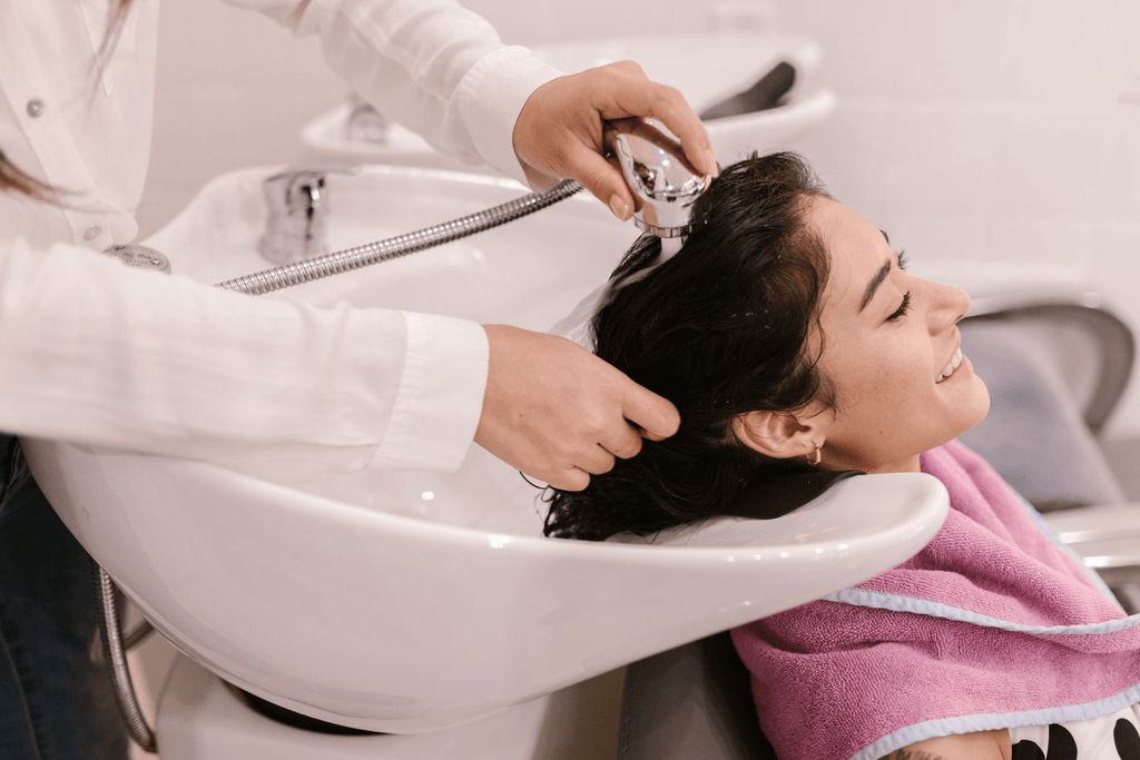 woman dying hair