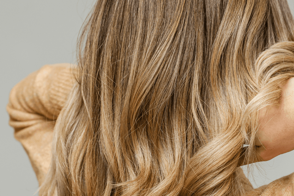 woman with blonde healthy hair