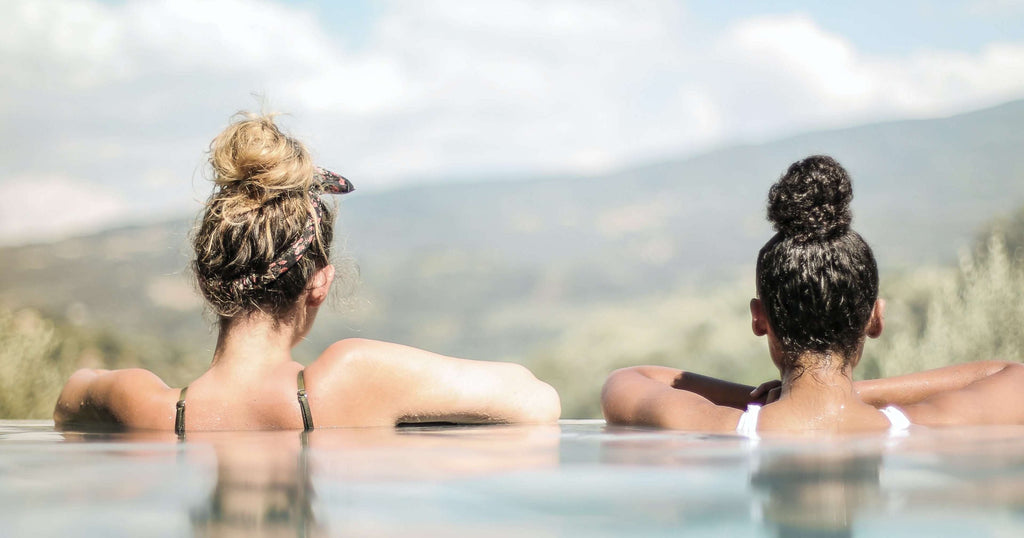 swimmer hair blonde brunette