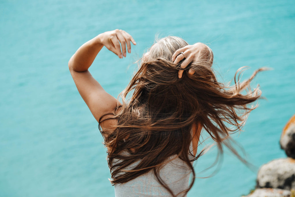 long brunette hair woman