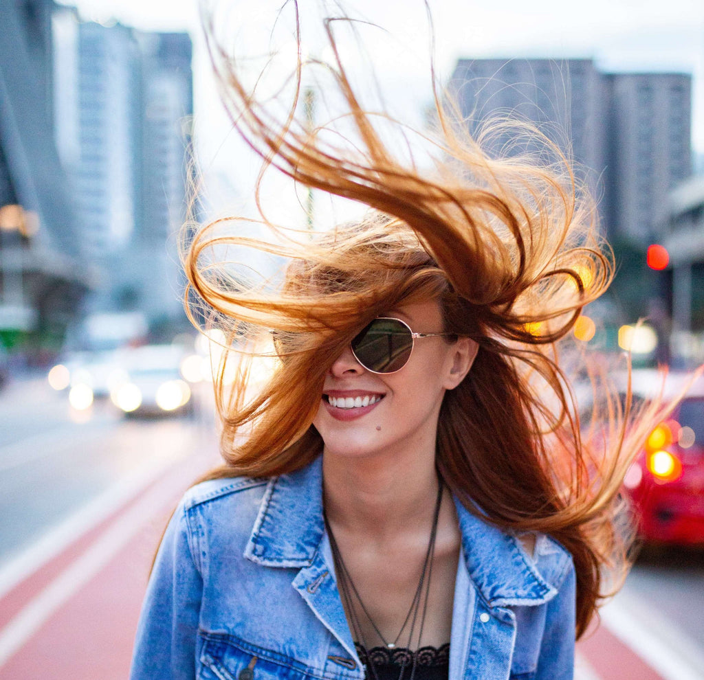 red long hair woman