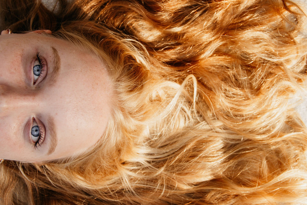 woman with strawberry blonde hair