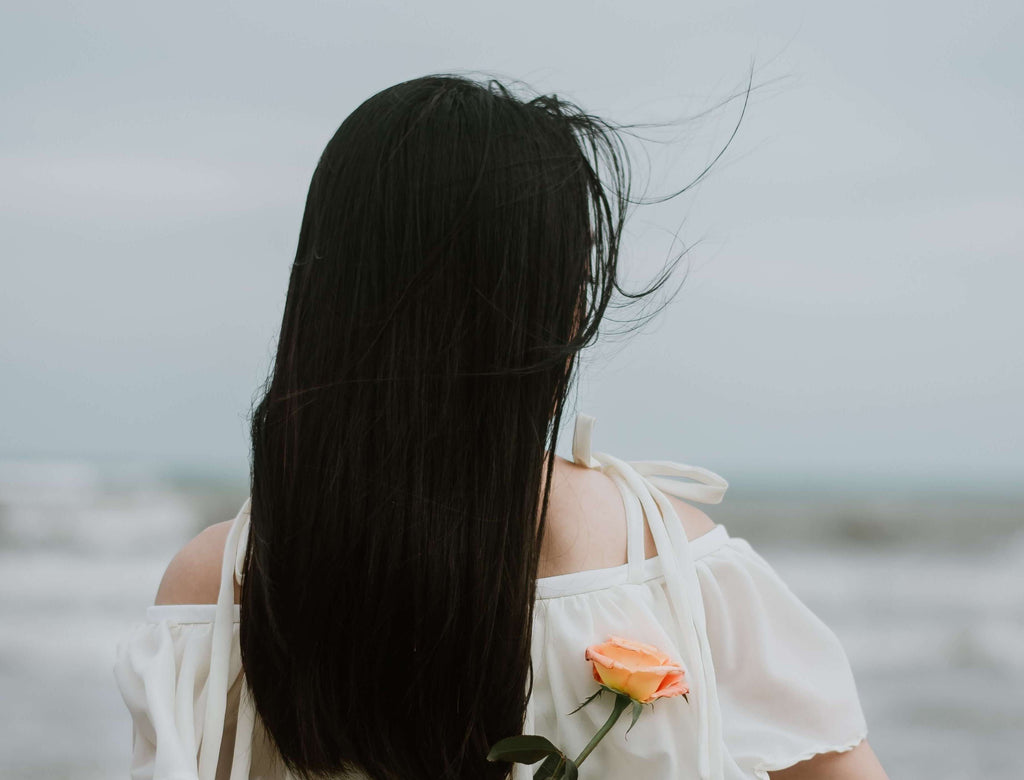 silky hair woman