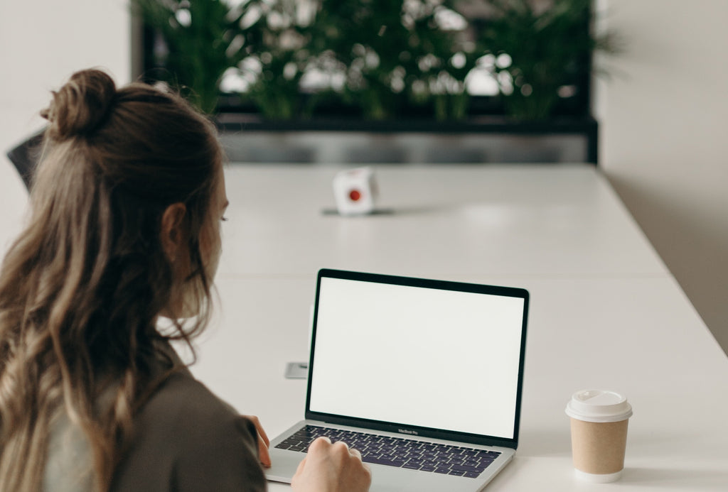 woman working from home