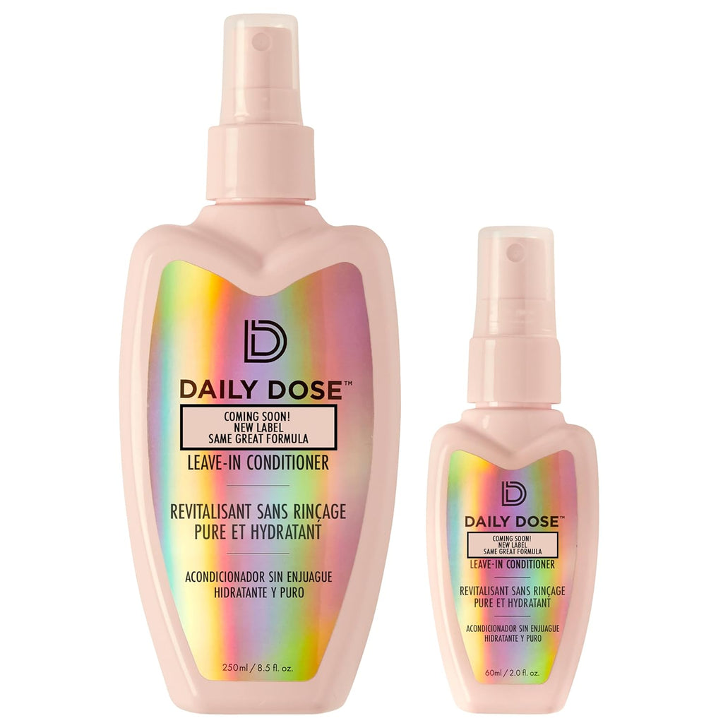 Daily Dose Leave-In Travel Duo (8.5oz + 2oz Duo) Hair Detangler Spray (Award Winning), Paraben Free, Phthalates Free, Cruelty Free, Vegan